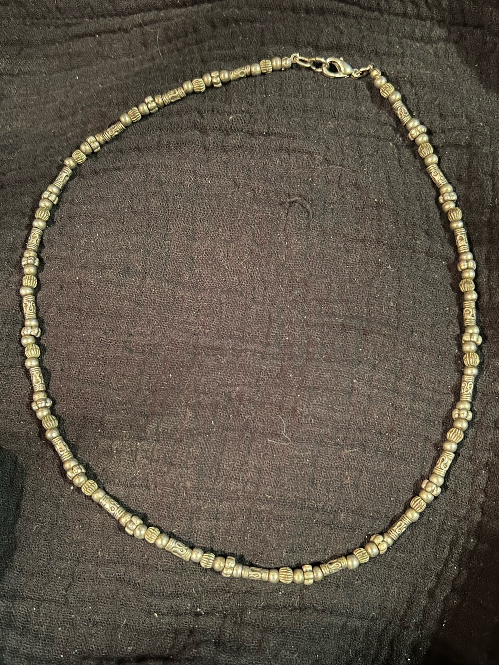 Silver Tone Beaded 16” Necklace - Women Jewelry